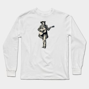 Dwight Yoakam Playing Guitar Long Sleeve T-Shirt